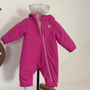 Carhartt Fuchsia Kids One Piece zip up hoodie